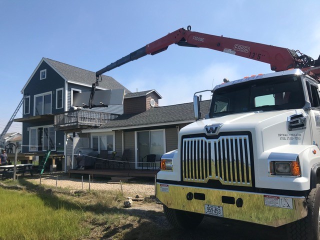 Drywall Delivery by Dube Drywall Supply in Boothbay Maine